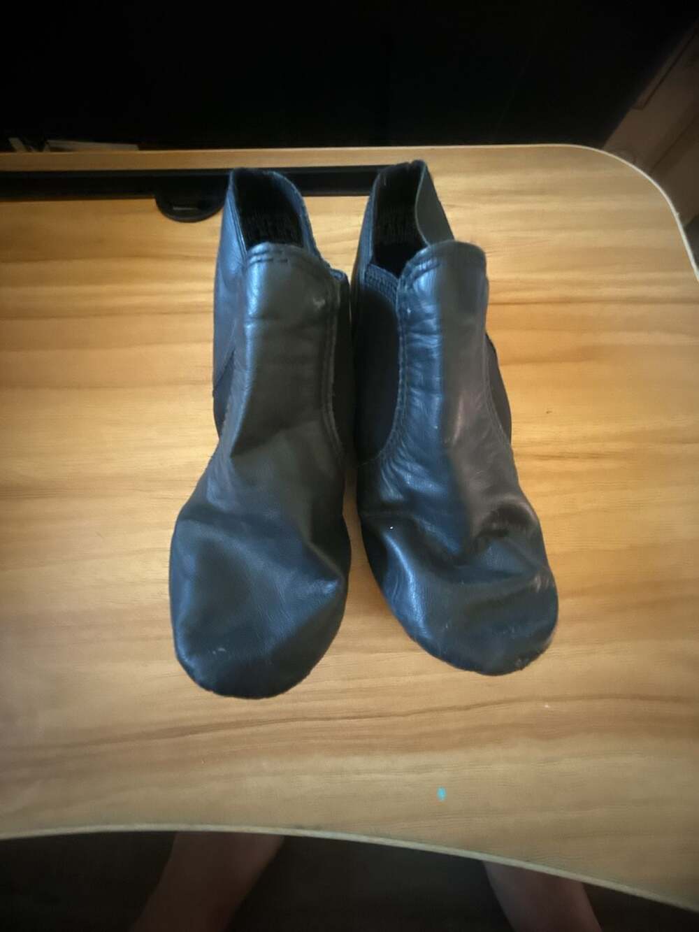 Capezio Future Star Black Leather Jazz Ankle Boot Shoes Size 2M